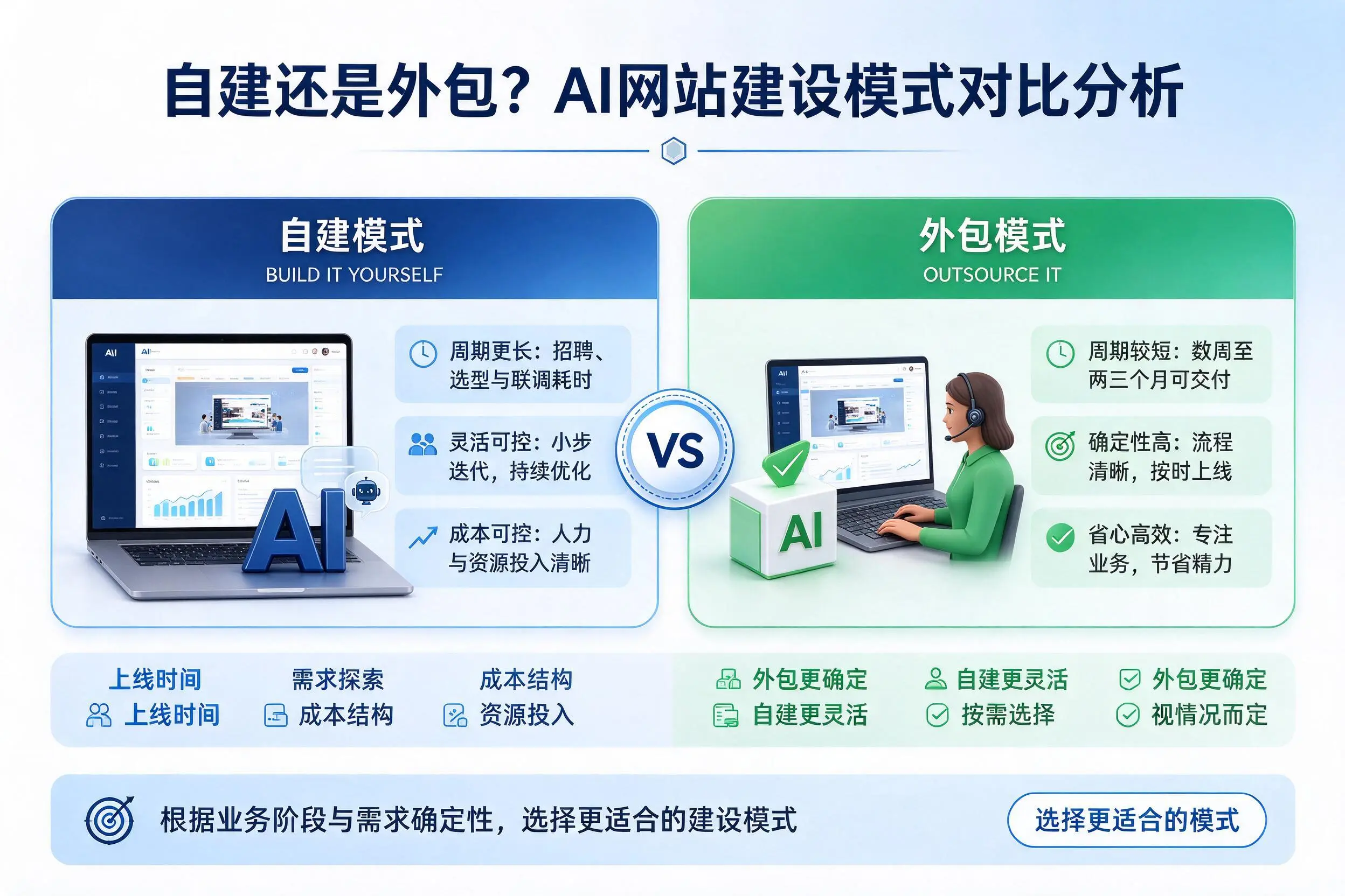 自建还是外包？丽江AI网站建设模式对比分析
