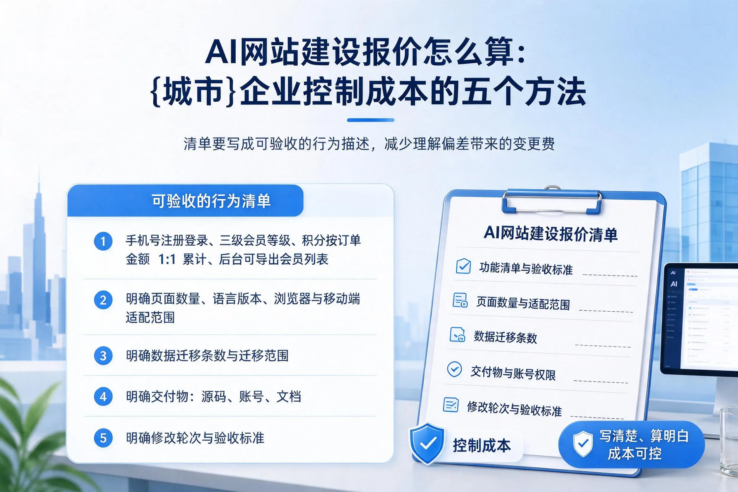 AI网站建设报价怎么算:丽江企业控制成本的五个方法